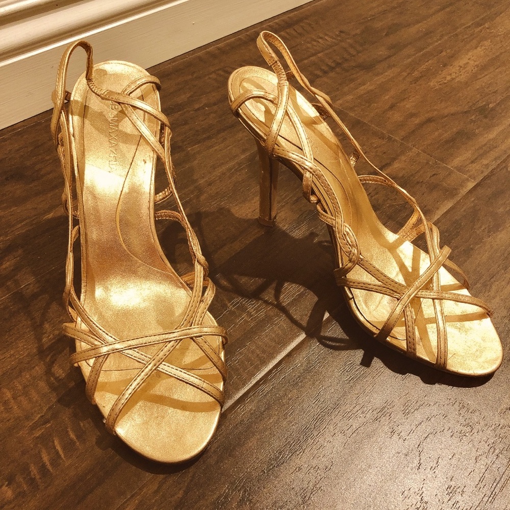 BCBG Golden Strappy Sandal heel 36